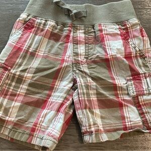 Gymboree Red and White Plaid Shorts size 2T baby boy